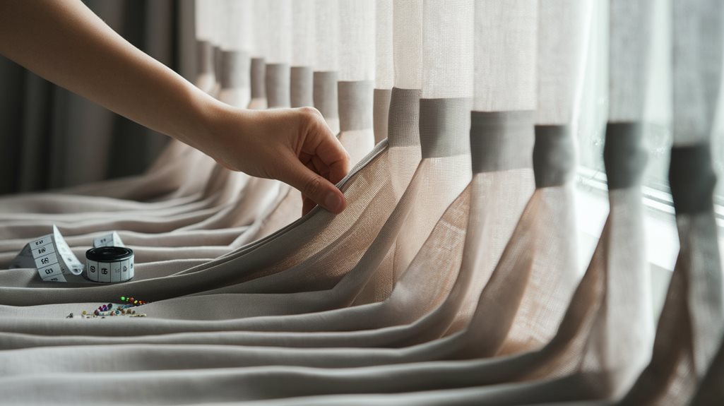 kroki przygotowania haczyków do zasłon