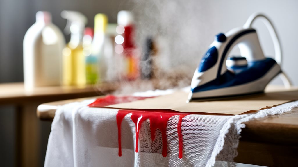 usuwanie wosku z obrusa